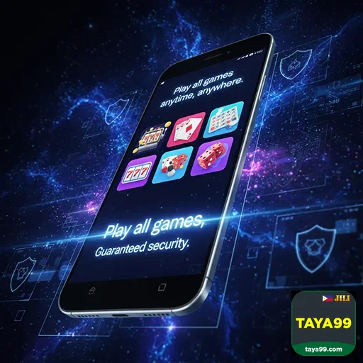 Player enjoying mobile casino gaming with taya99 app