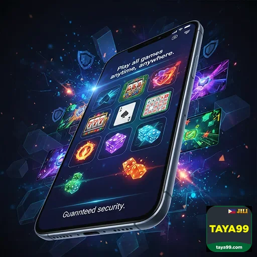 Player enjoying mobile casino games on taya99 app
